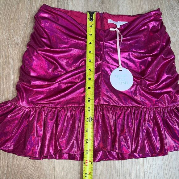 REVOLVE x More To Come Tori Ruched Mini Skirt In Hot Pink, Women’s Medium - Picture 8 of 13